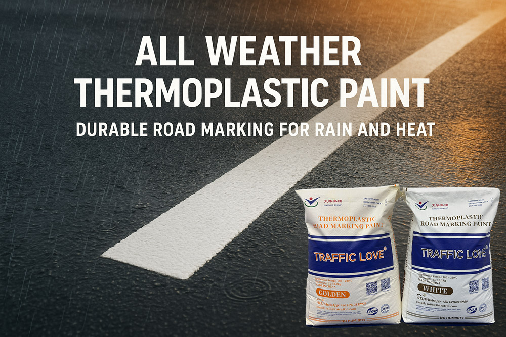 All Weather Thermoplastic Paint | Durable Road Marking for Rain and Heat