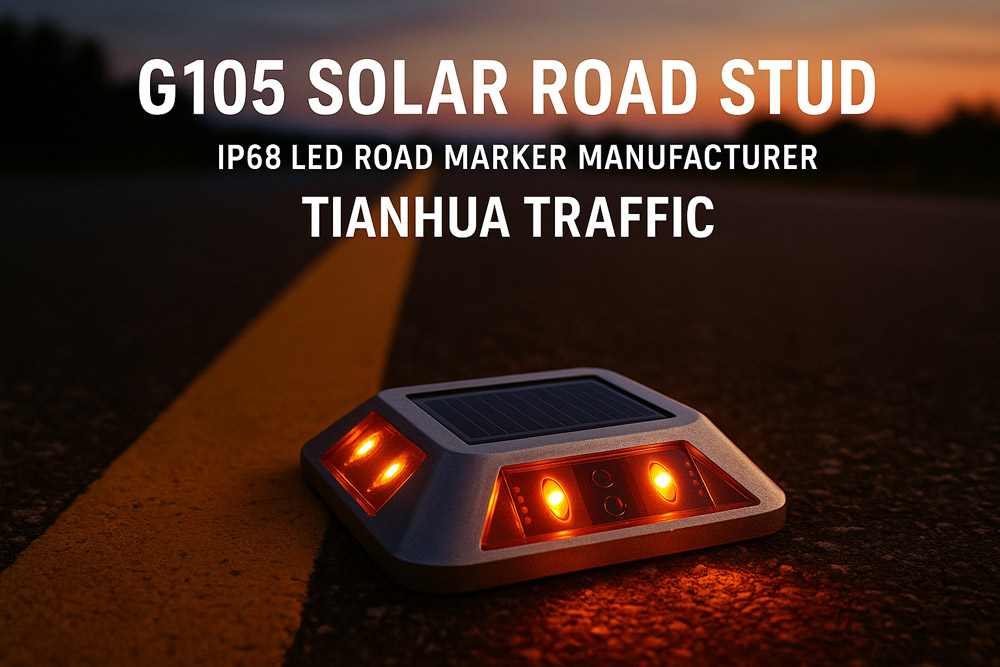 G105 Solar Road Stud | IP68 LED Road Marker Manufacturer - TIANHUA Traffic