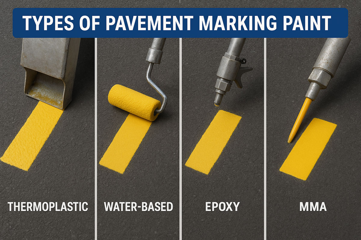 Types of Pavement Marking Paint: Thermoplastic vs. Water-Based vs. Epoxy vs. MMA