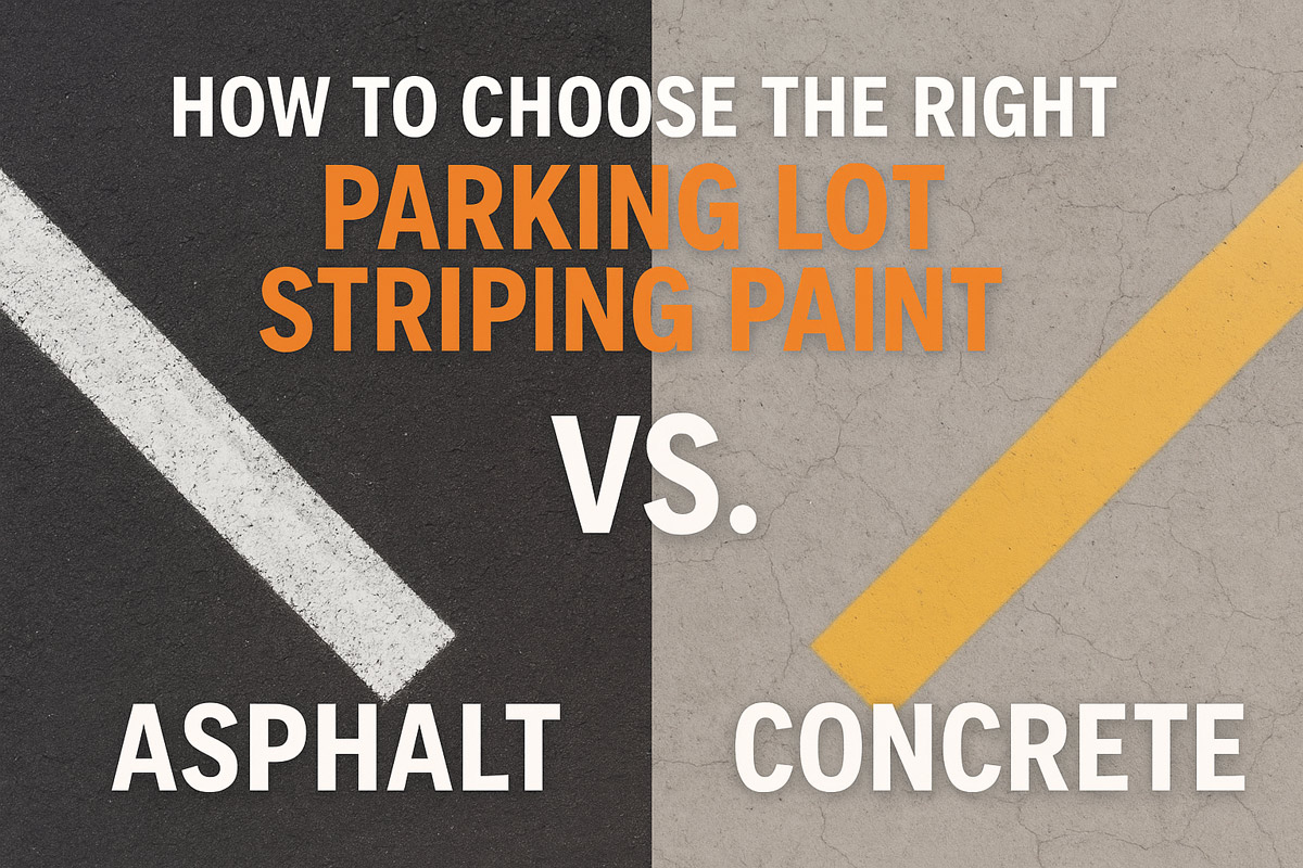 How to Choose the Right Parking Lot Striping Paint for Asphalt vs. Concrete