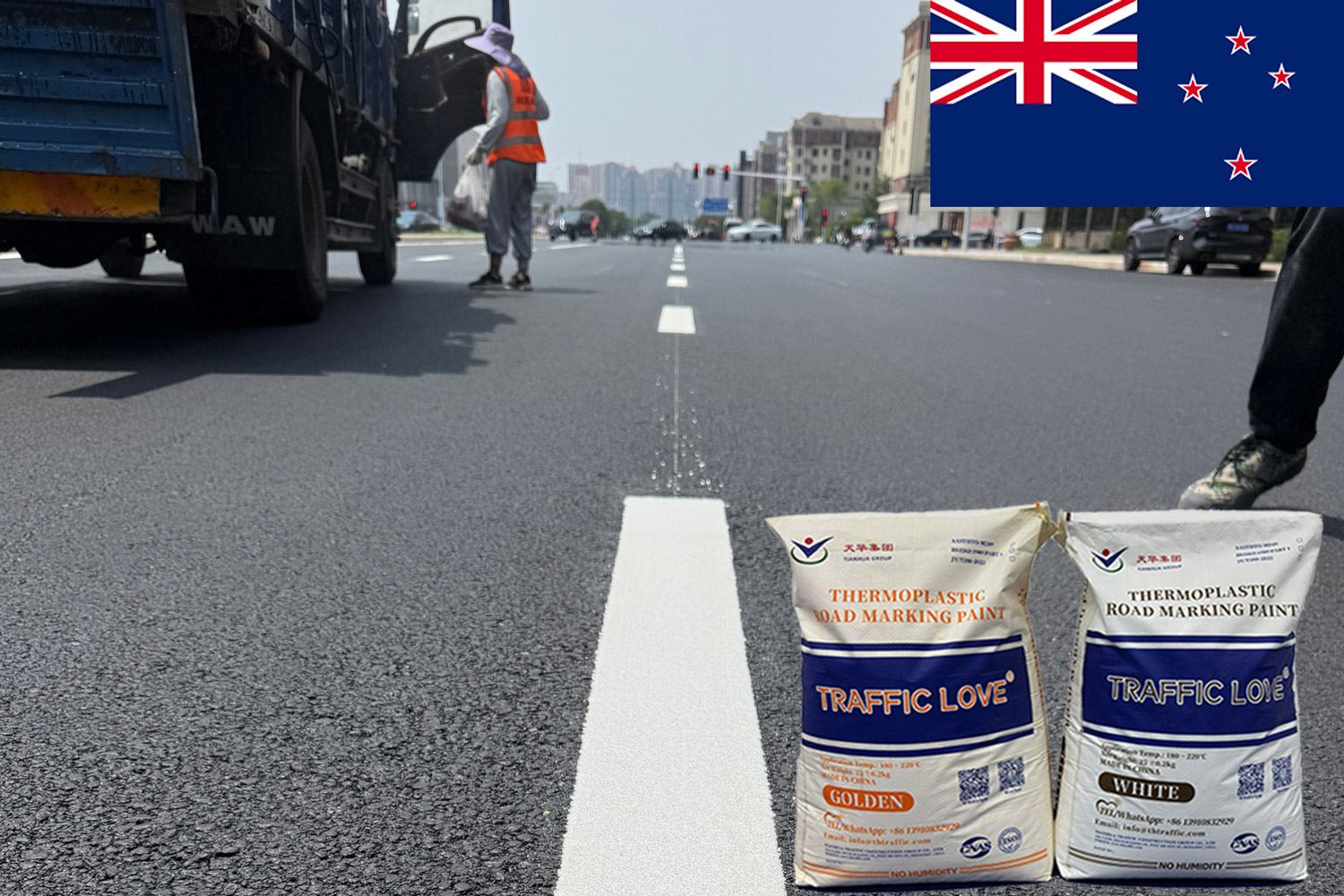 Thermoplastic Road Marking Paint for sale New Zealand | Factory 