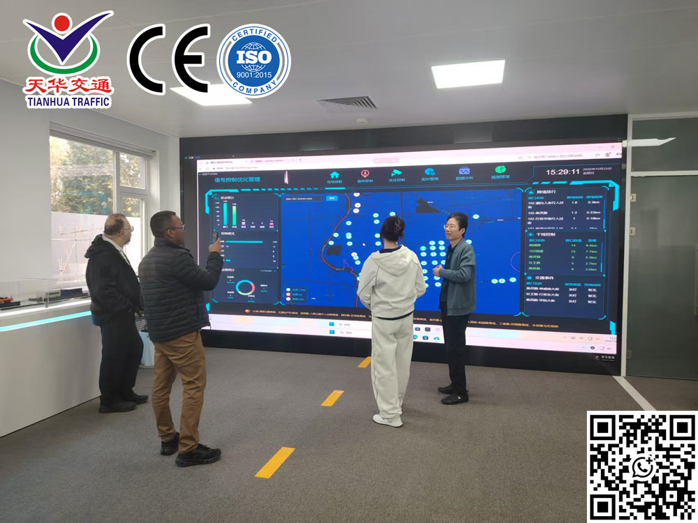 Venezuelan customer visiting Tianhua Traffic Group in China to evaluate road marking materials and traffic safety equipment