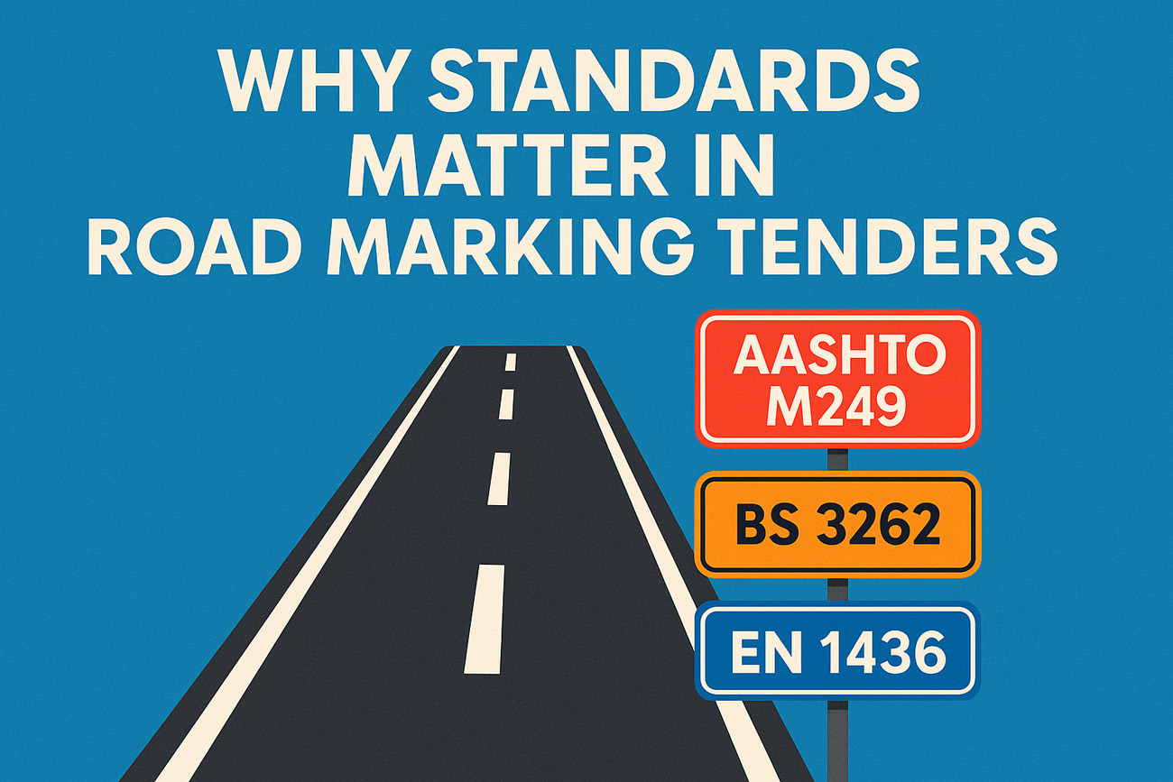 Which Road Marking Paint Standards (AASHTO, BS3262, EN1436) Are Required for Tenders