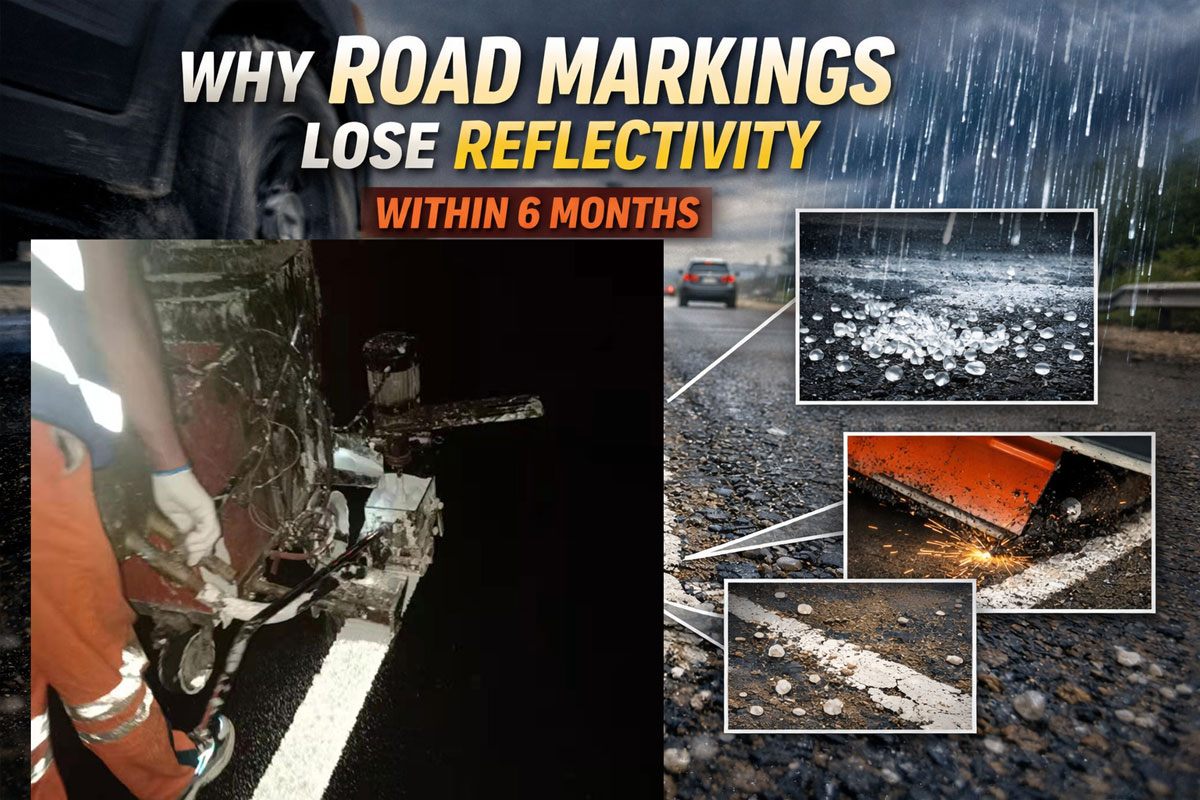 Why Road Markings Lose Reflectivity Within 6 Months | Root Causes Explained