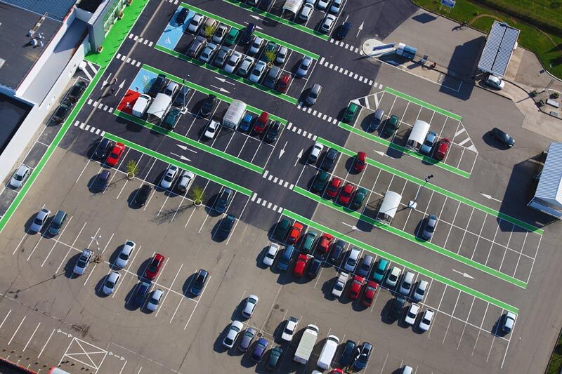 Parking lot markings