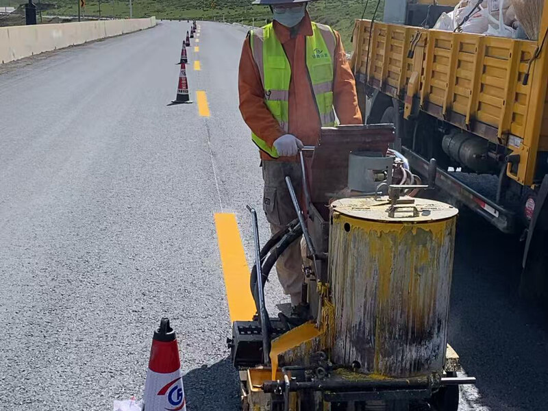 Road marking application site