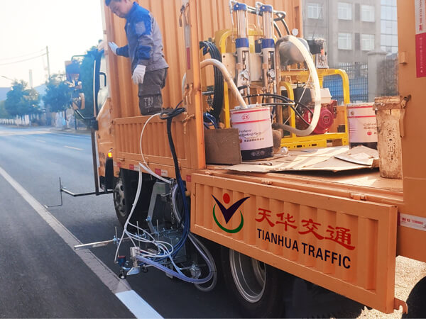Road marking case in Middle East