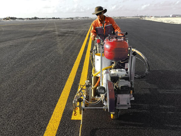 Road marking case in South America