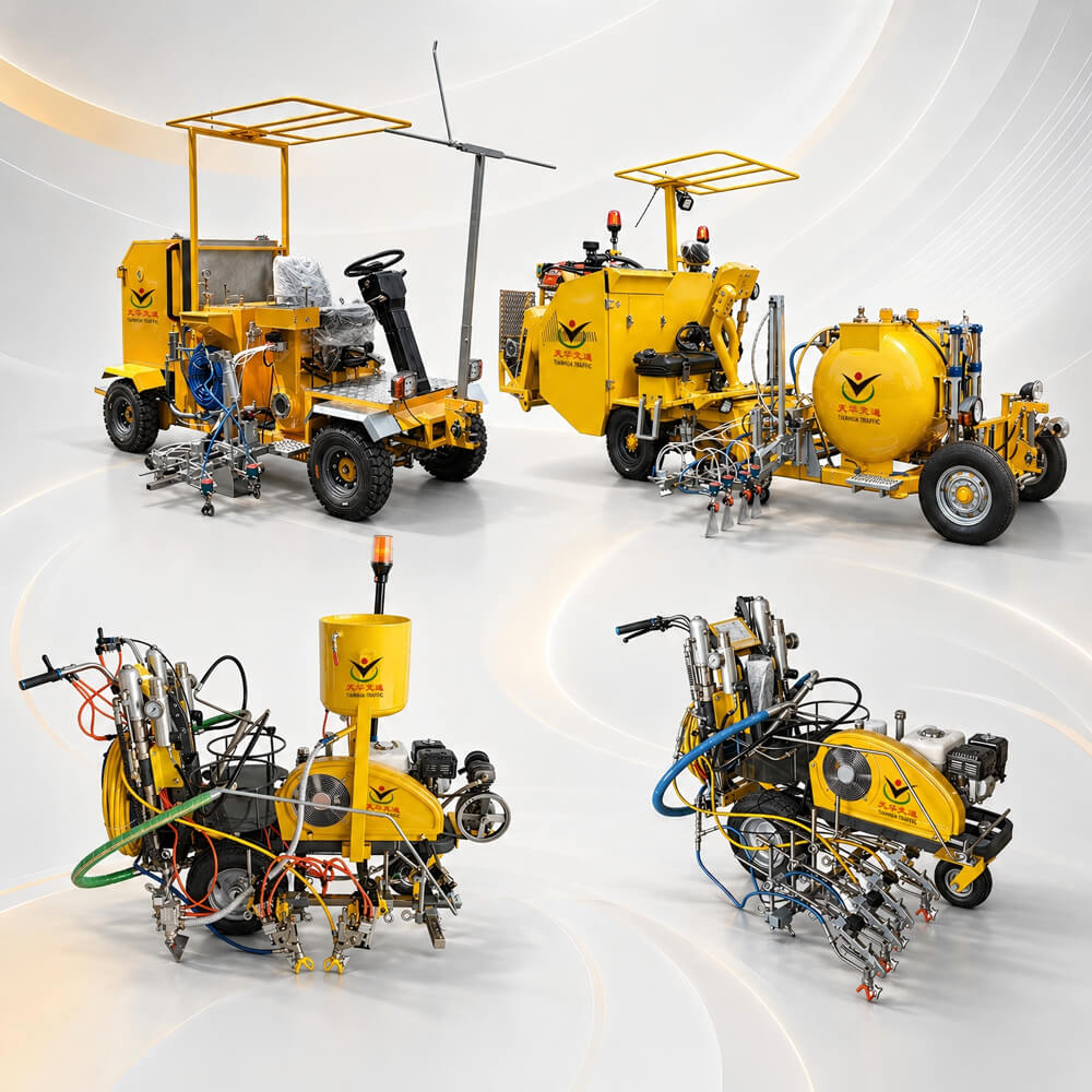 Cold paint road marking machine