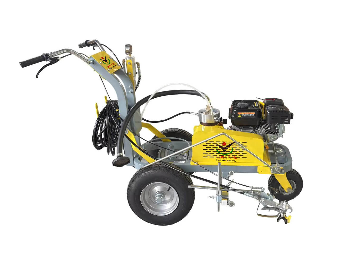 Diaphragm pump cold spray road marking machine