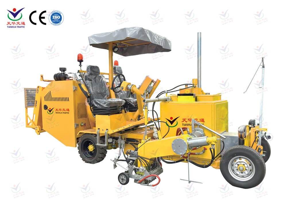 Ride-on thermoplastic road marking machine