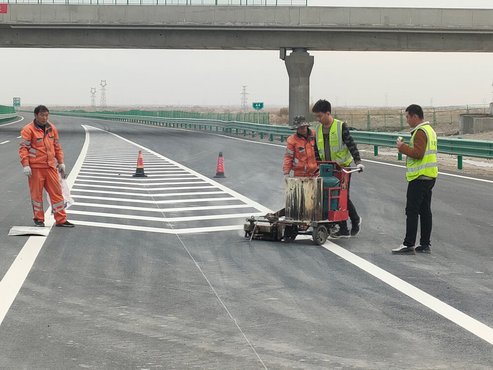 Road marking case in South America