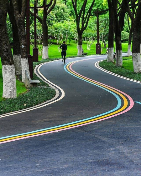Park road markings