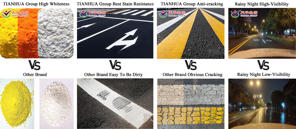 Tianhua Group Vs Other Brand Cold Solvent Road Marking Paint